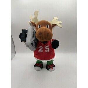 Gemmy Merry Christmas Animated Moose Plush Sings & Dances Boom Box Rap Toy VIDEO